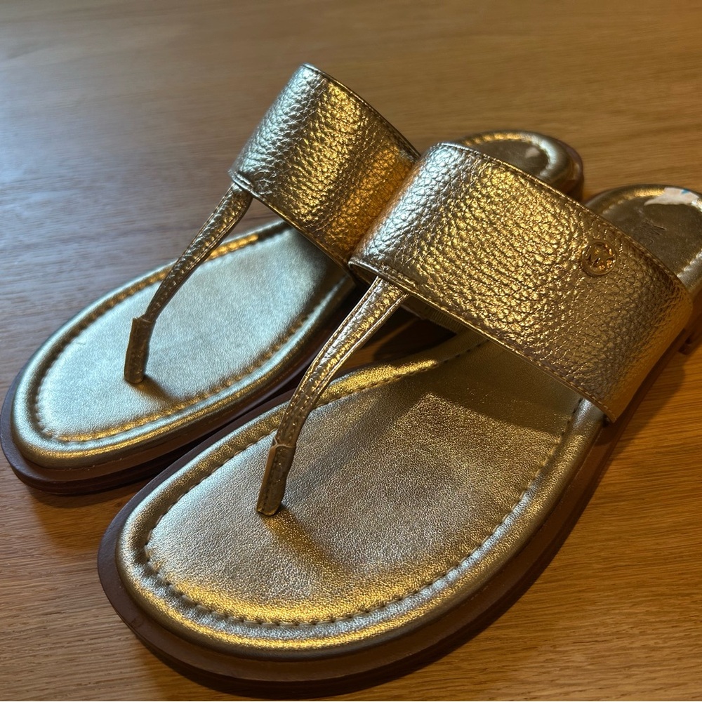 MICHAEL Michael Kors Metallic Gold Sandals